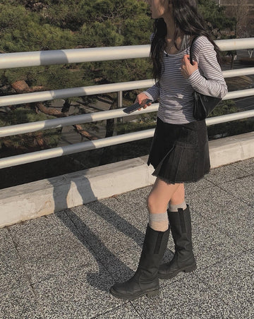 Hinari Pocket Denim Mini Skirt